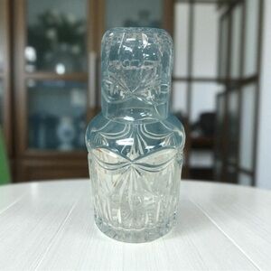 Noble Excellence Crystal bedside Carafe Cup + Pitcher wine and‎ whiskey Decanter